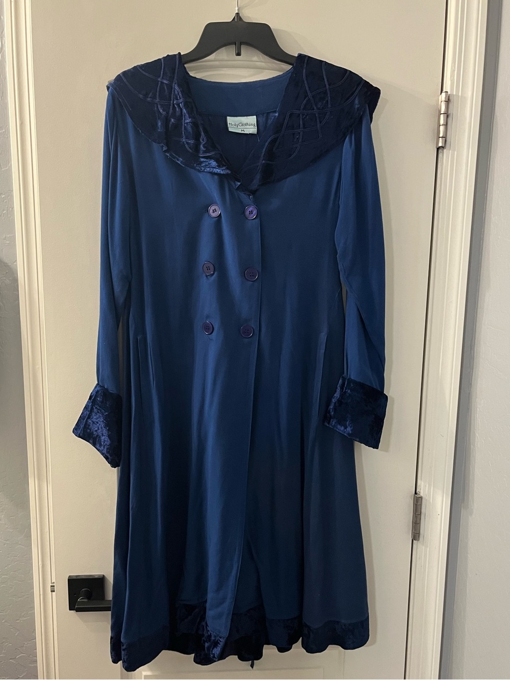 Holy Clothing: Midi Kelly Coat Blue